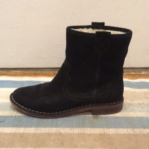 Clark’s low black booties